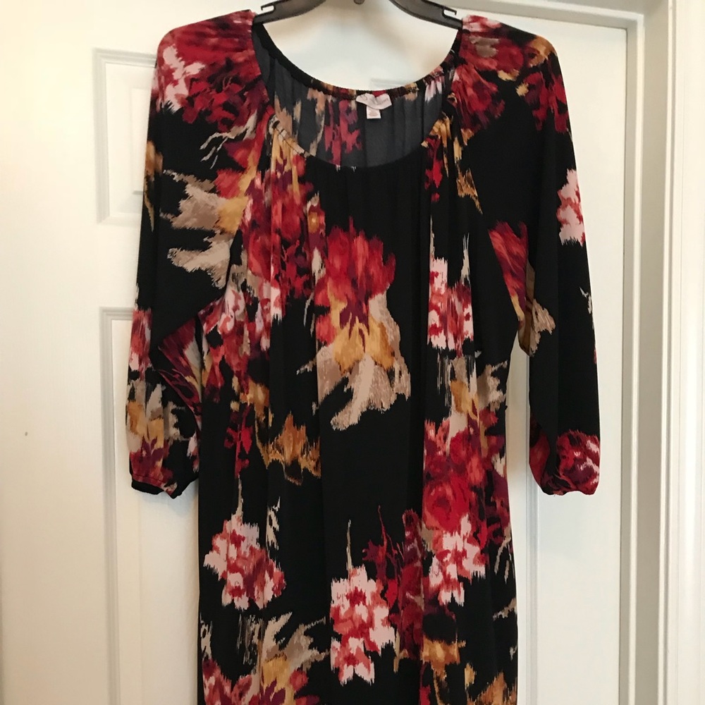 Beautiful Multicolor Ruffled Hem Midi Dress